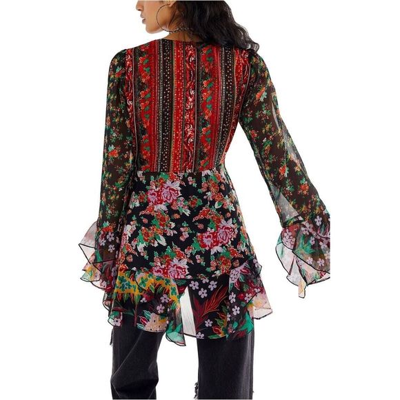 Free People Magic Hour Wrap Top Size XS. B-11 - Picture 2 of 5